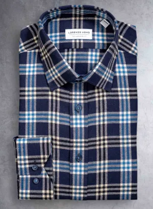 Alexander Sport Shirt in Multi Blue Plaid