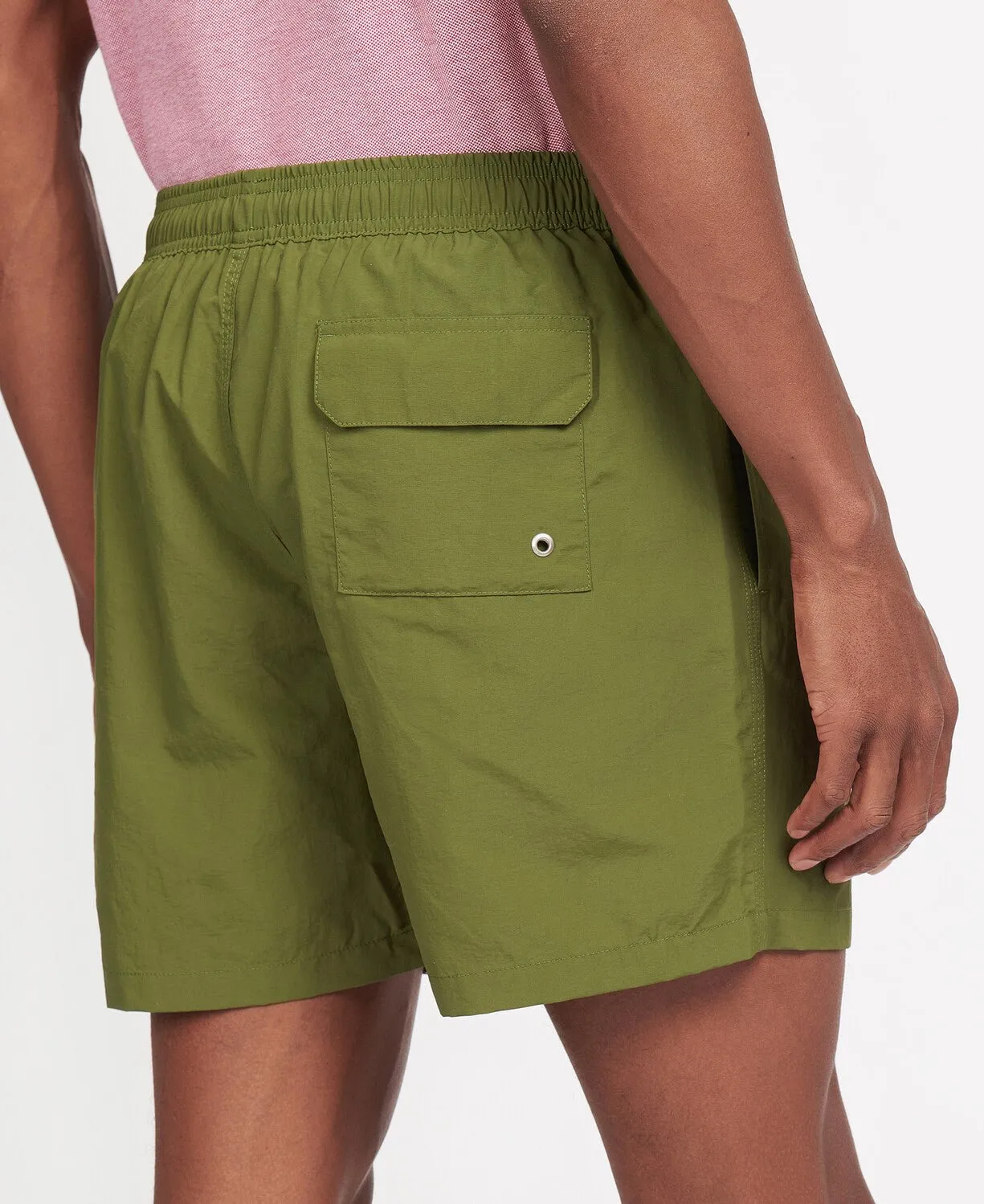 BARBOUR Essential Logo Swim Shorts OLIVE