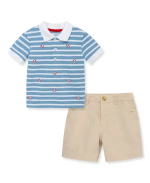 Baseball Polo Short Set