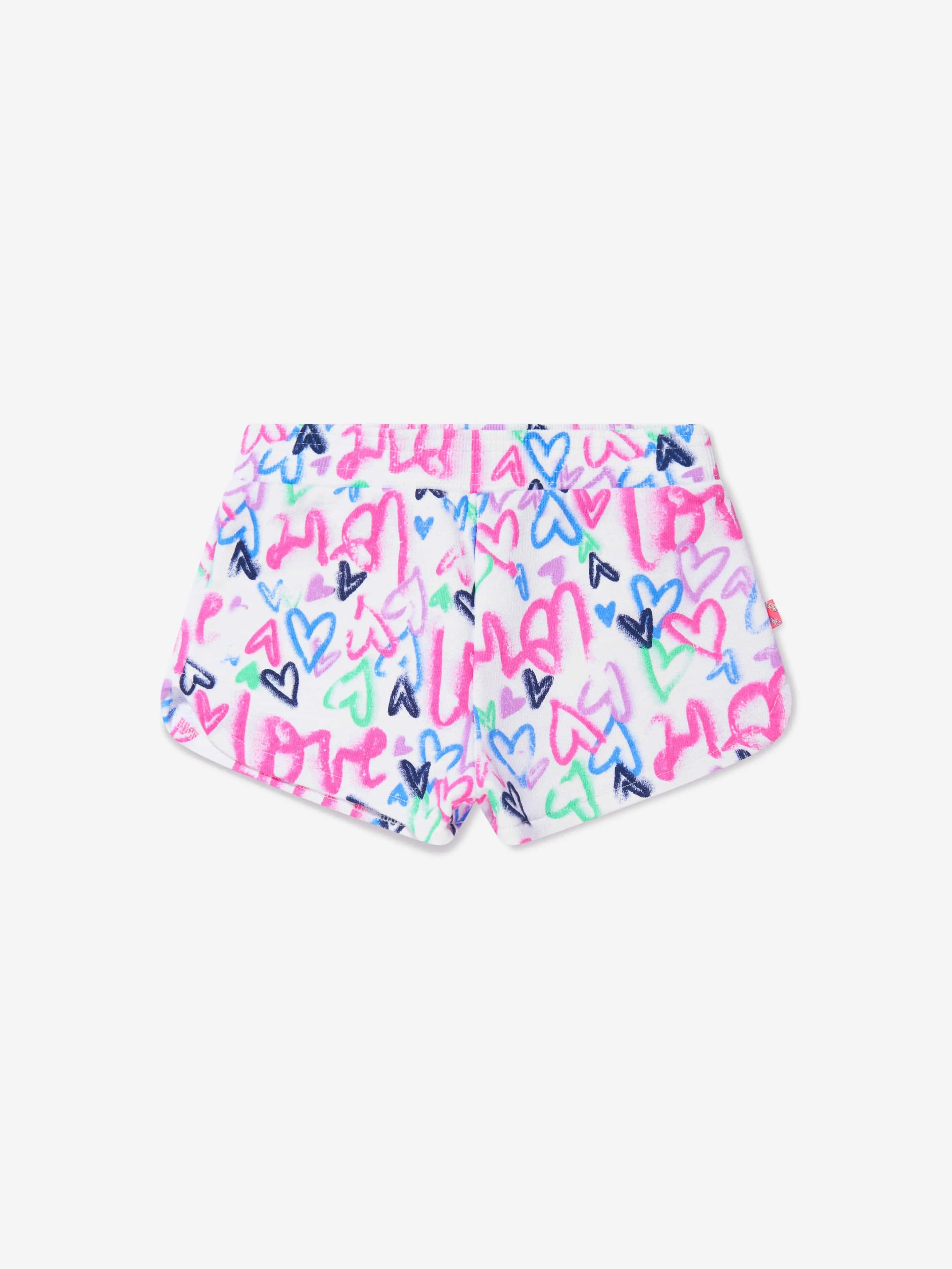 Billieblush Girls Graffiti Love Shorts in Pink