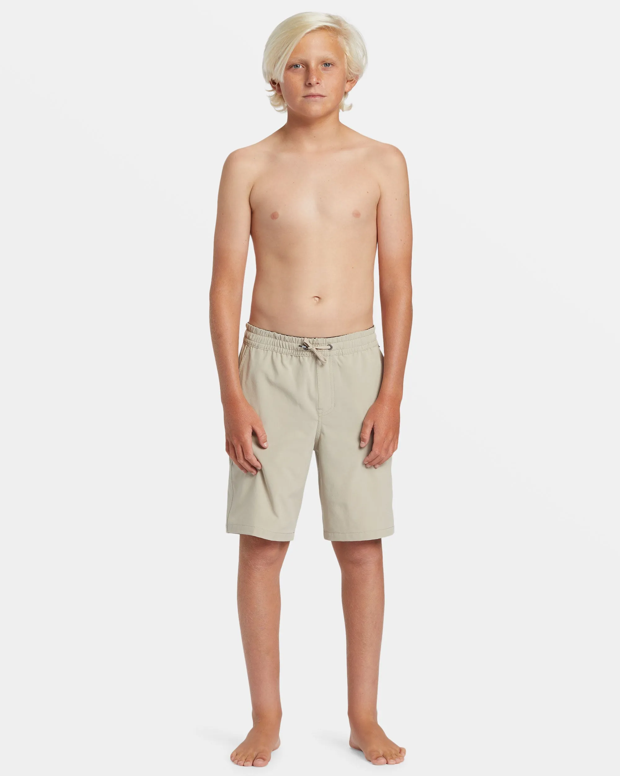 Boys 8-16 Taxer Amphibian 17" Hybrid Shorts - Plaza Taupe