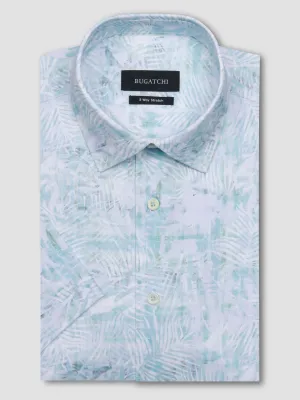 Bugatchi Ooohcotton Shirt Short Sleeve, Turquoise