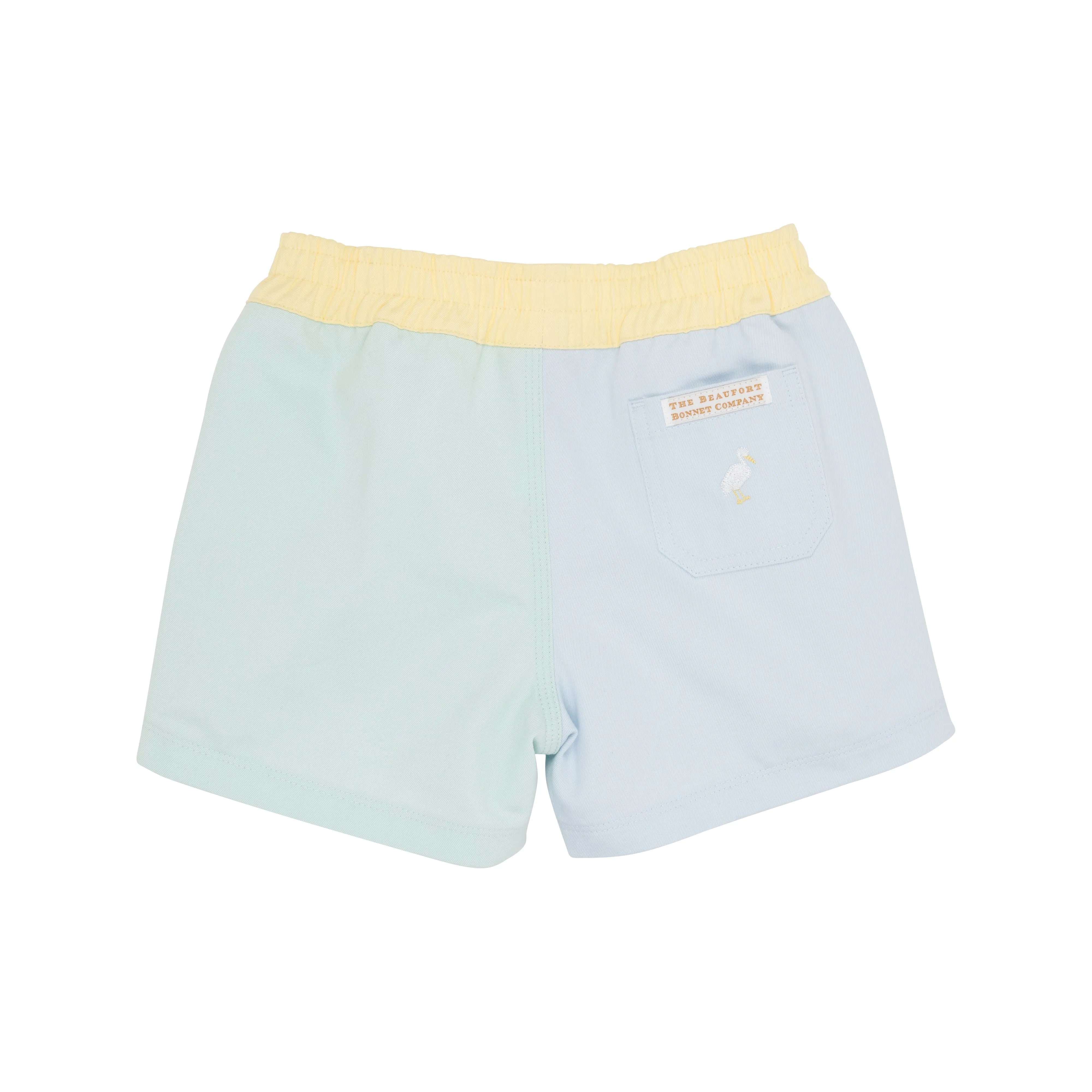 Colorblock Sheffield Shorts (Twill) - Sea Island Seafoam, Buckhead Blue, and Bellport Butter Yellow