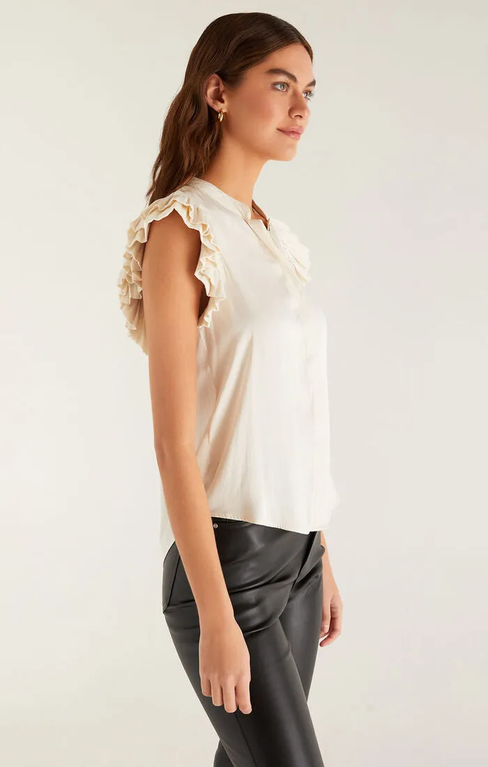 Dalia Ruffle Sleeve Top