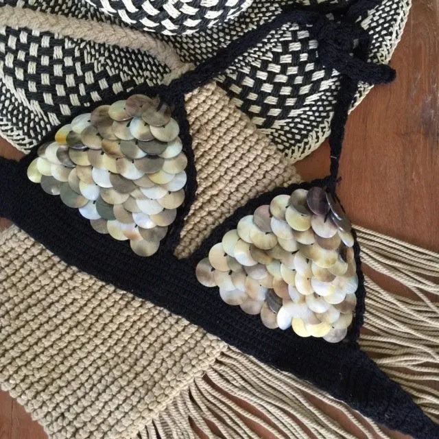 Duyung Pearl Shell Button Bralette