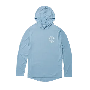 Early Boater Long Sleeve Hooded Surf Shirt - Coastal Blue