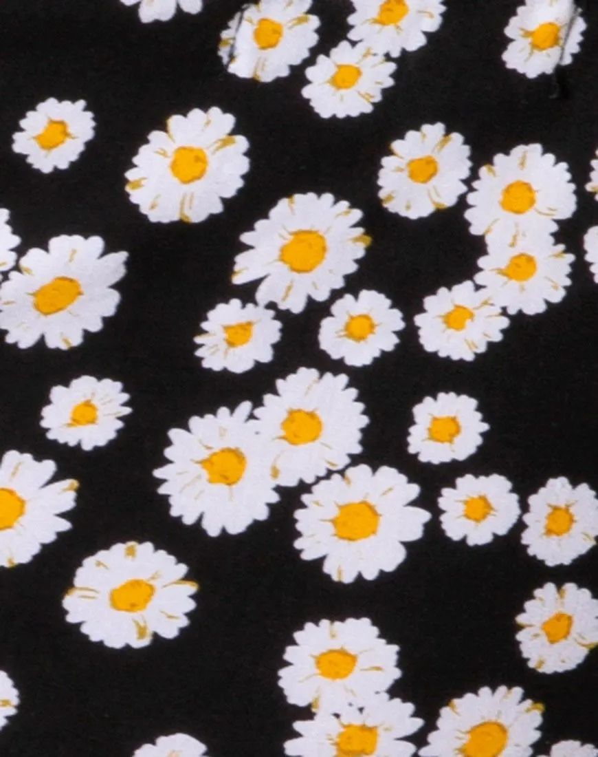 Flaba Crop Top in Mini Daisy Black