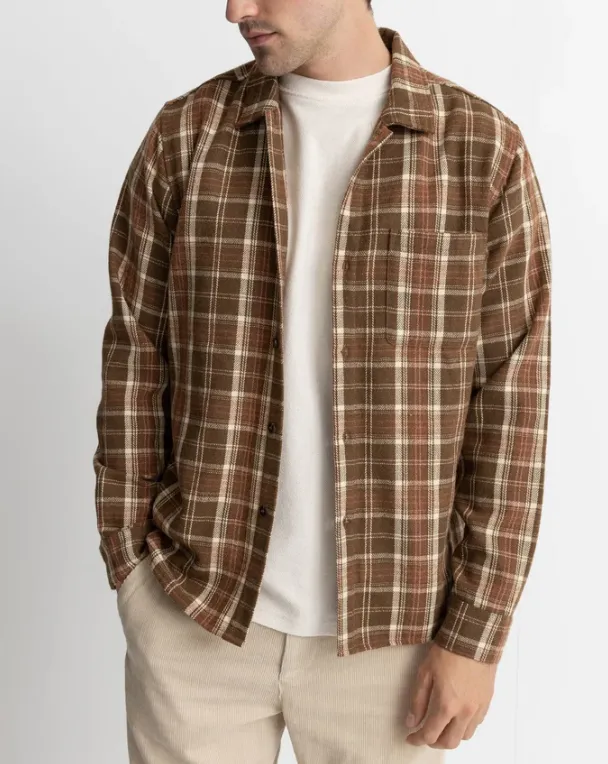 Flannel LS Shirt in Chocolate