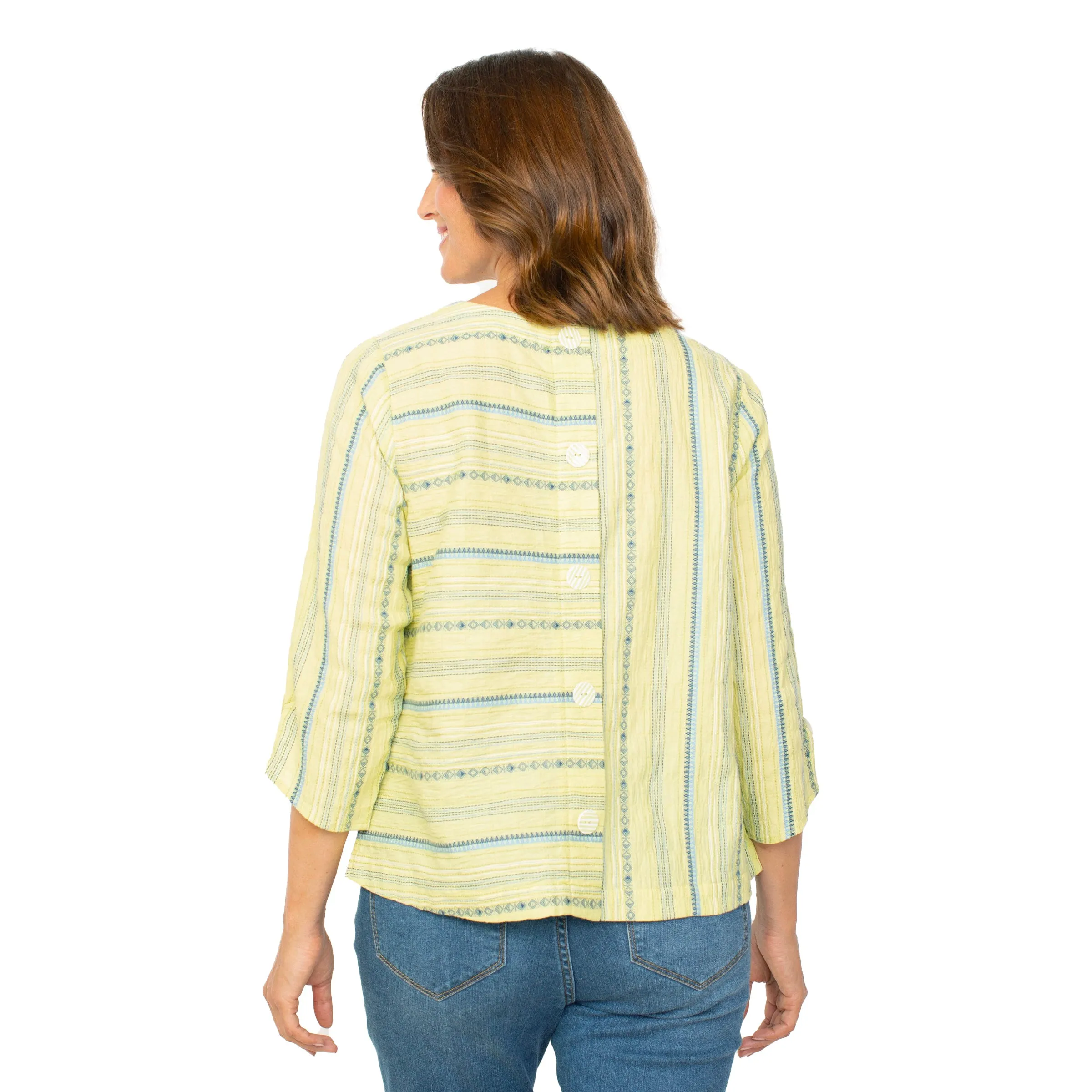 Habitat Coastal Boho Button Back Pullover - 46732