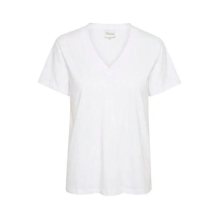 Hanne V-Neck Tee White