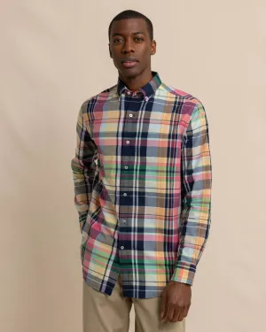 Harkers Island Madras Plaid Long Sleeve Sport Shirt