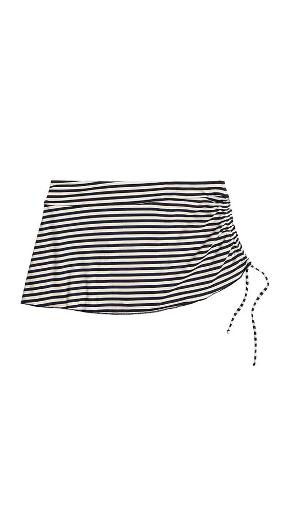 Hoku Swim Skirt: Navy Stripe - FINAL SALE