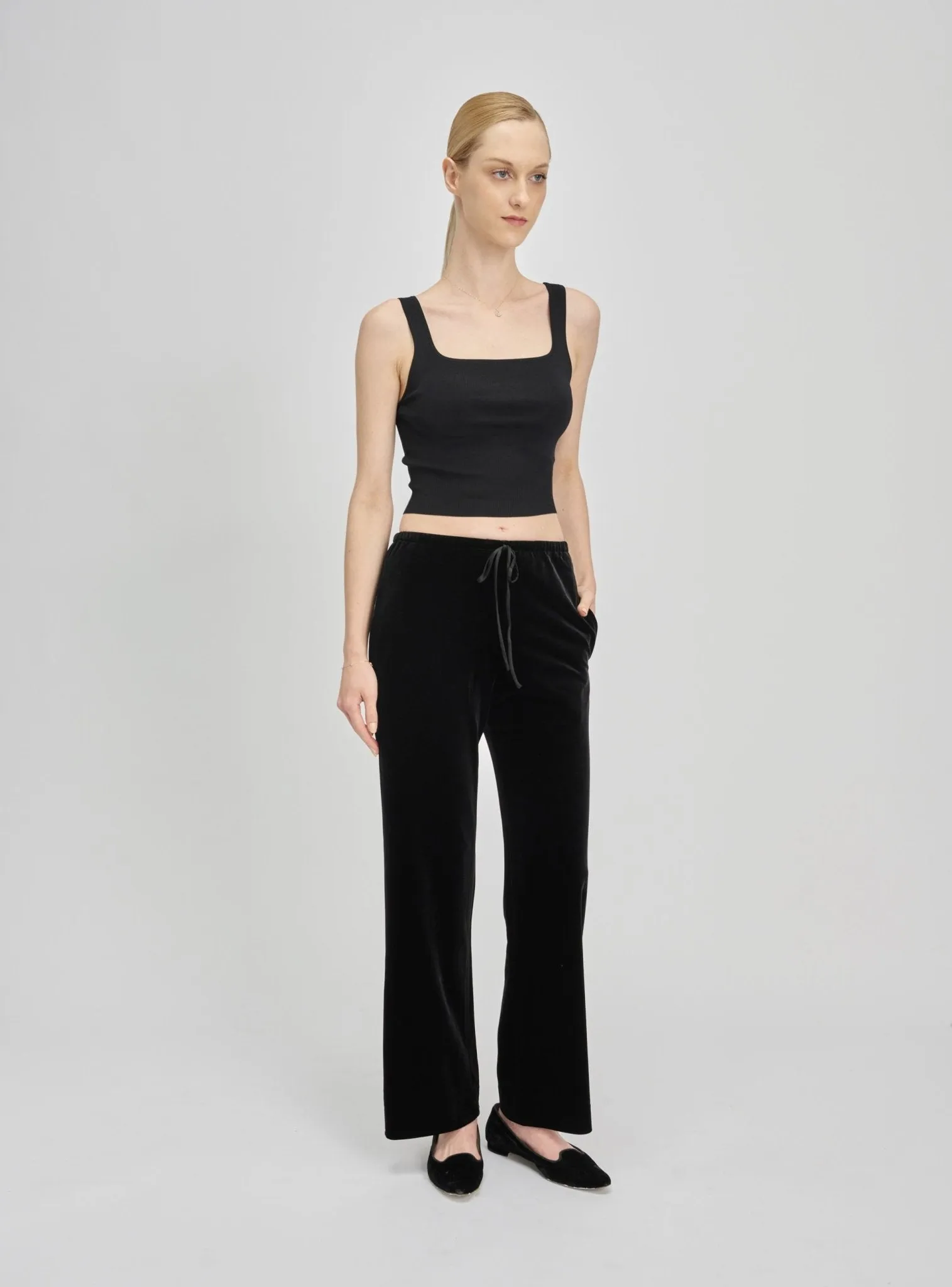 JOLIE velvet pants (Black)