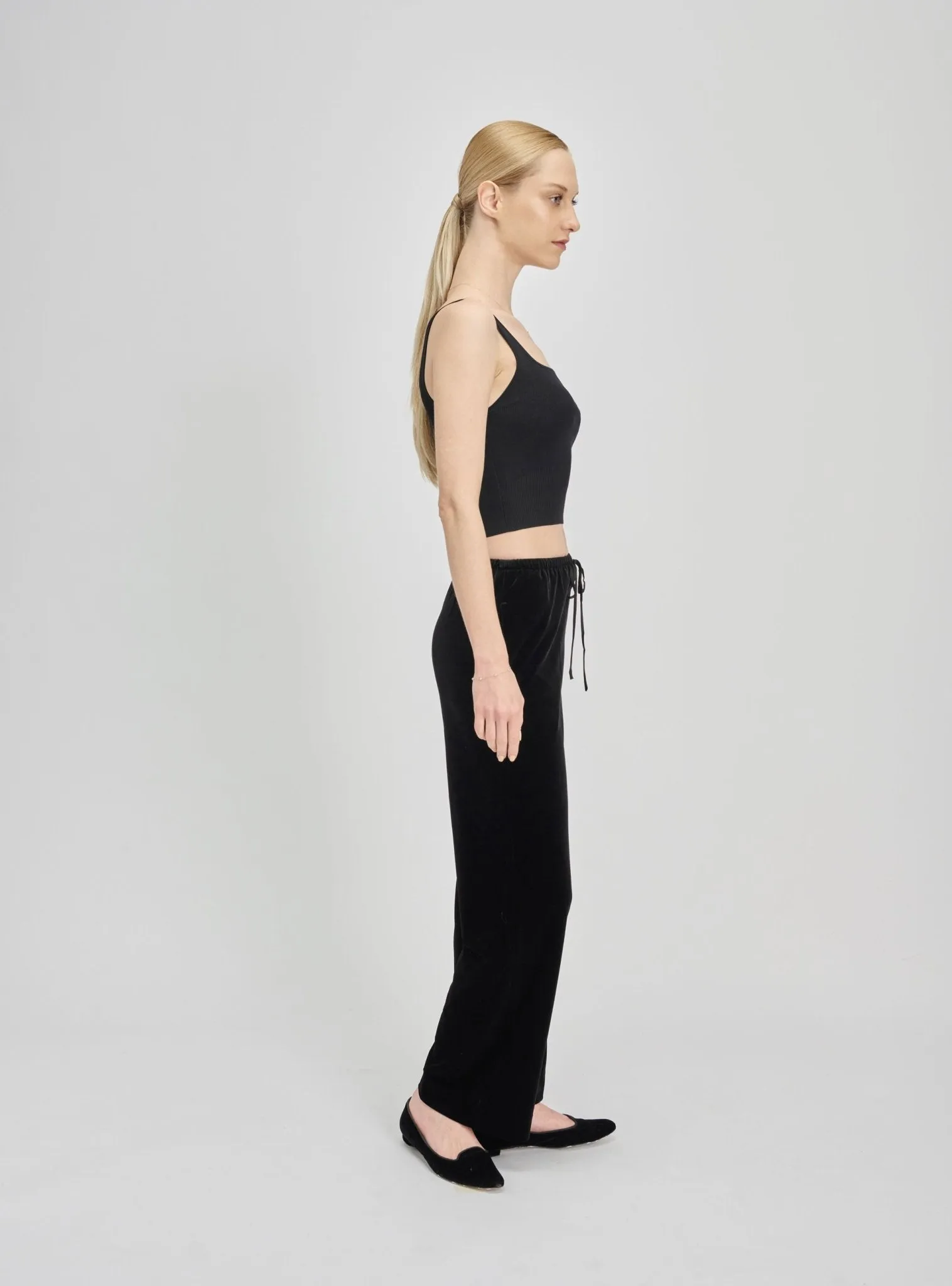 JOLIE velvet pants (Black)