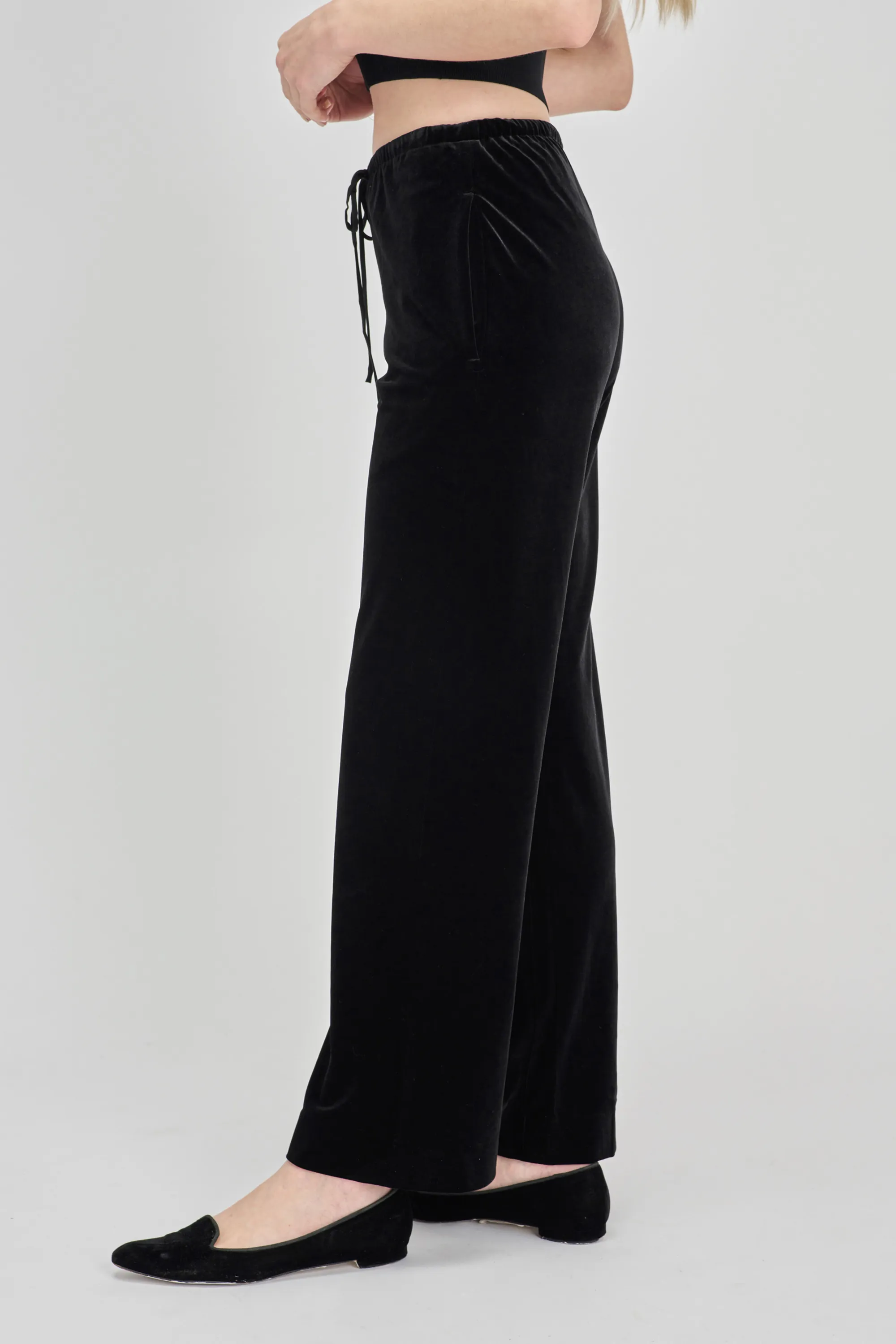 JOLIE velvet pants (Black)