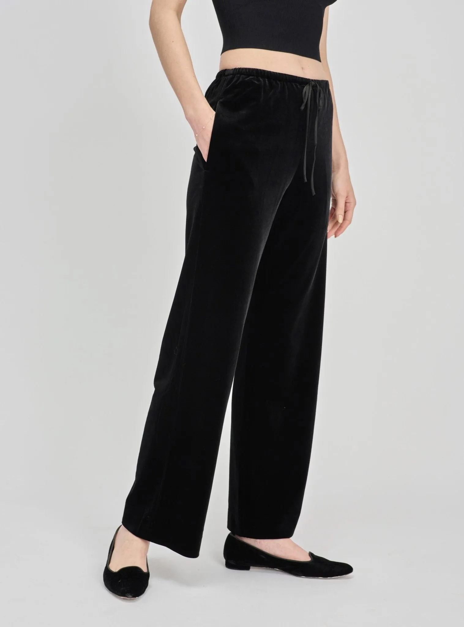 JOLIE velvet pants (Black)