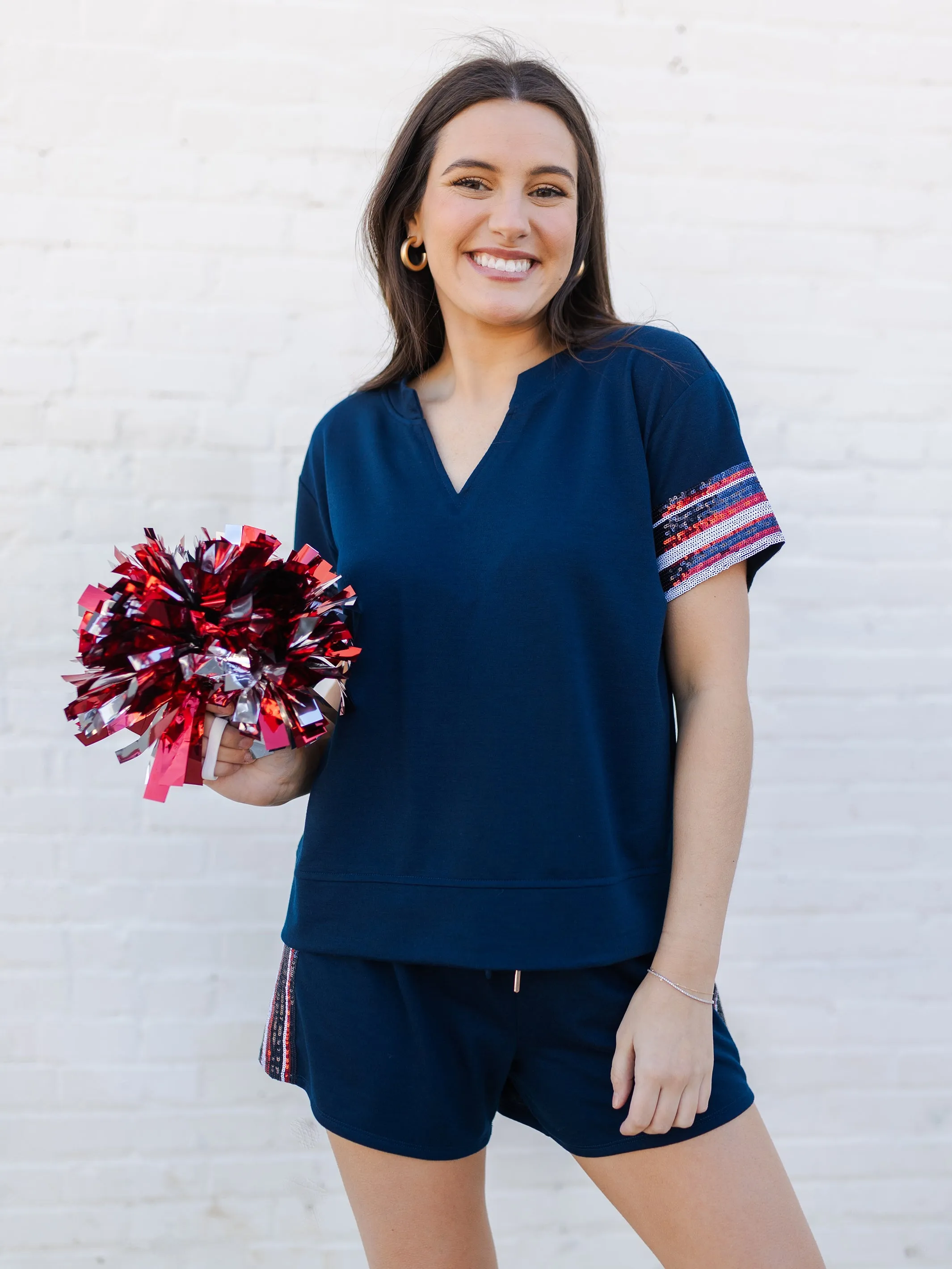 Lauren Top | Red   Blue