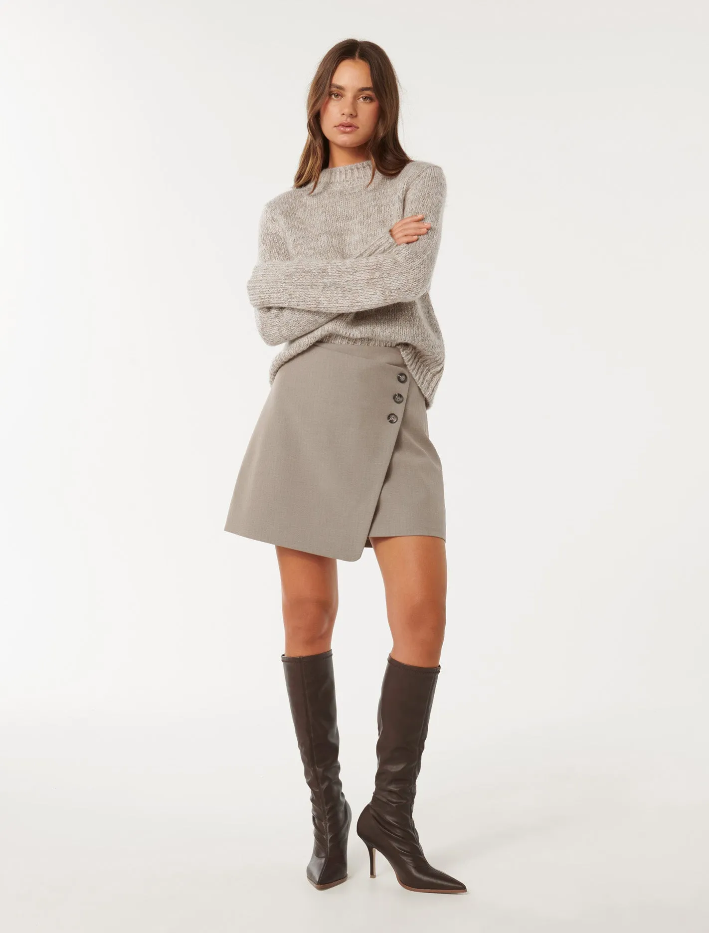 Lettie Wrap Mini Skirt