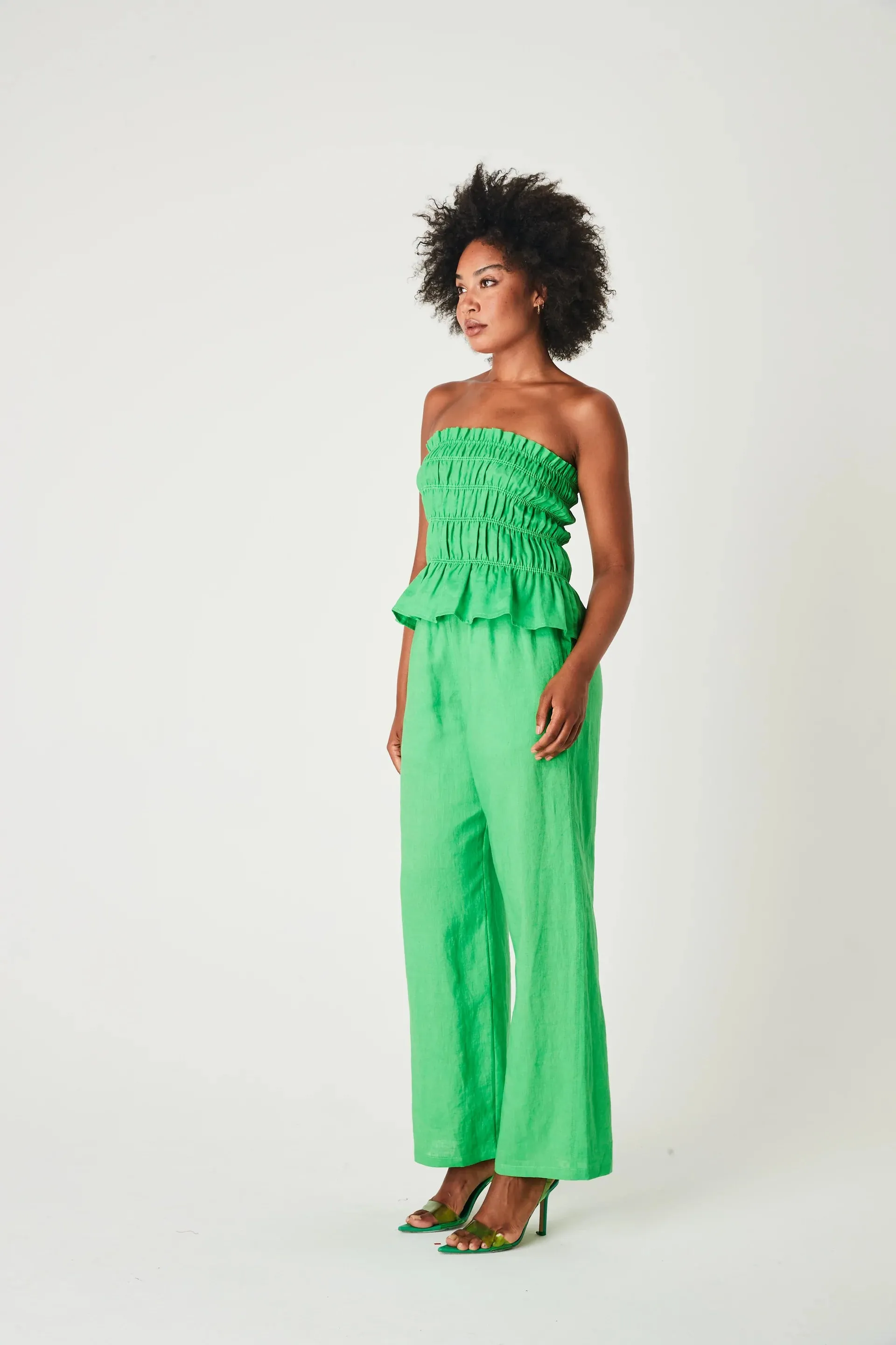 Linen Bodice- Green