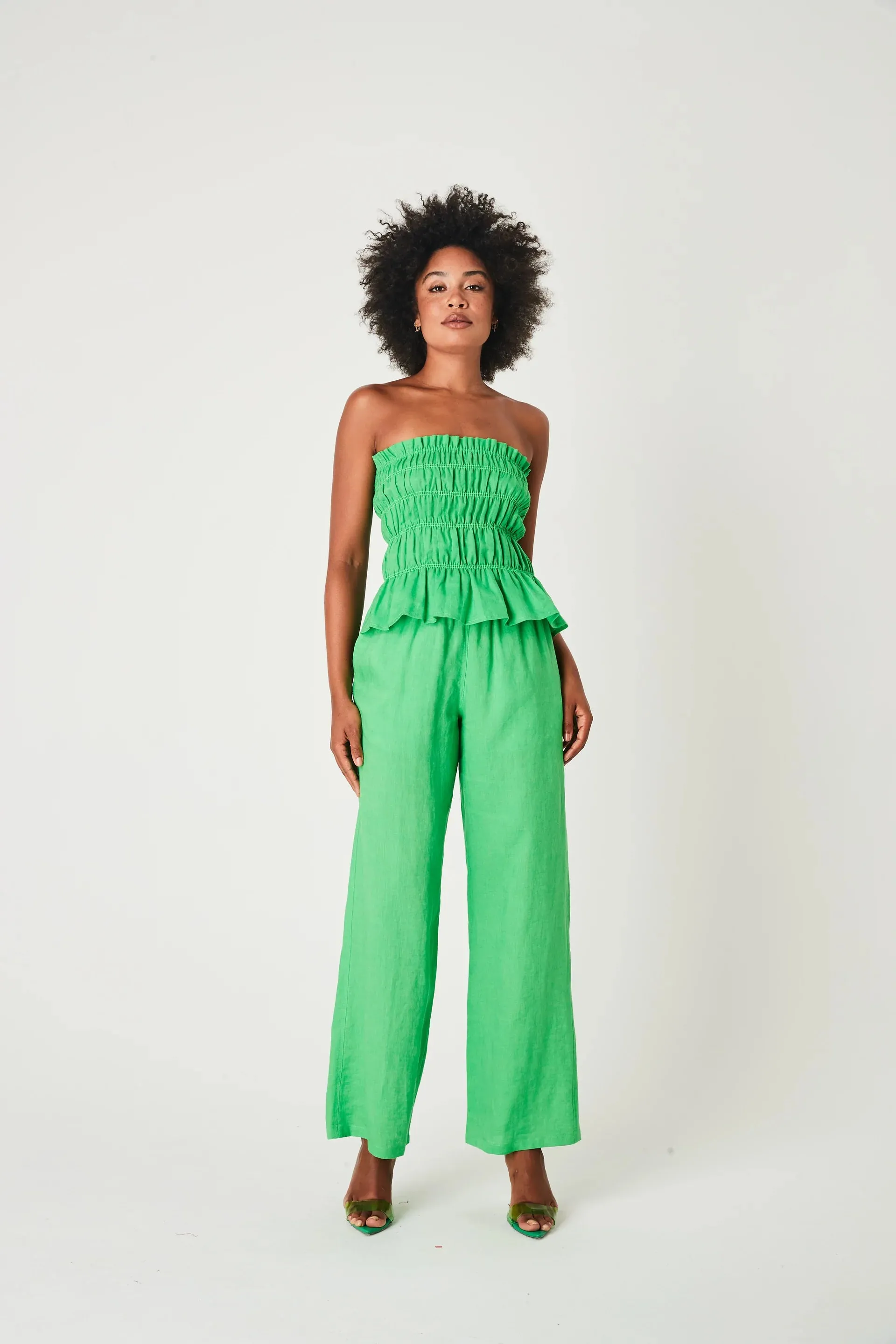 Linen Bodice- Green