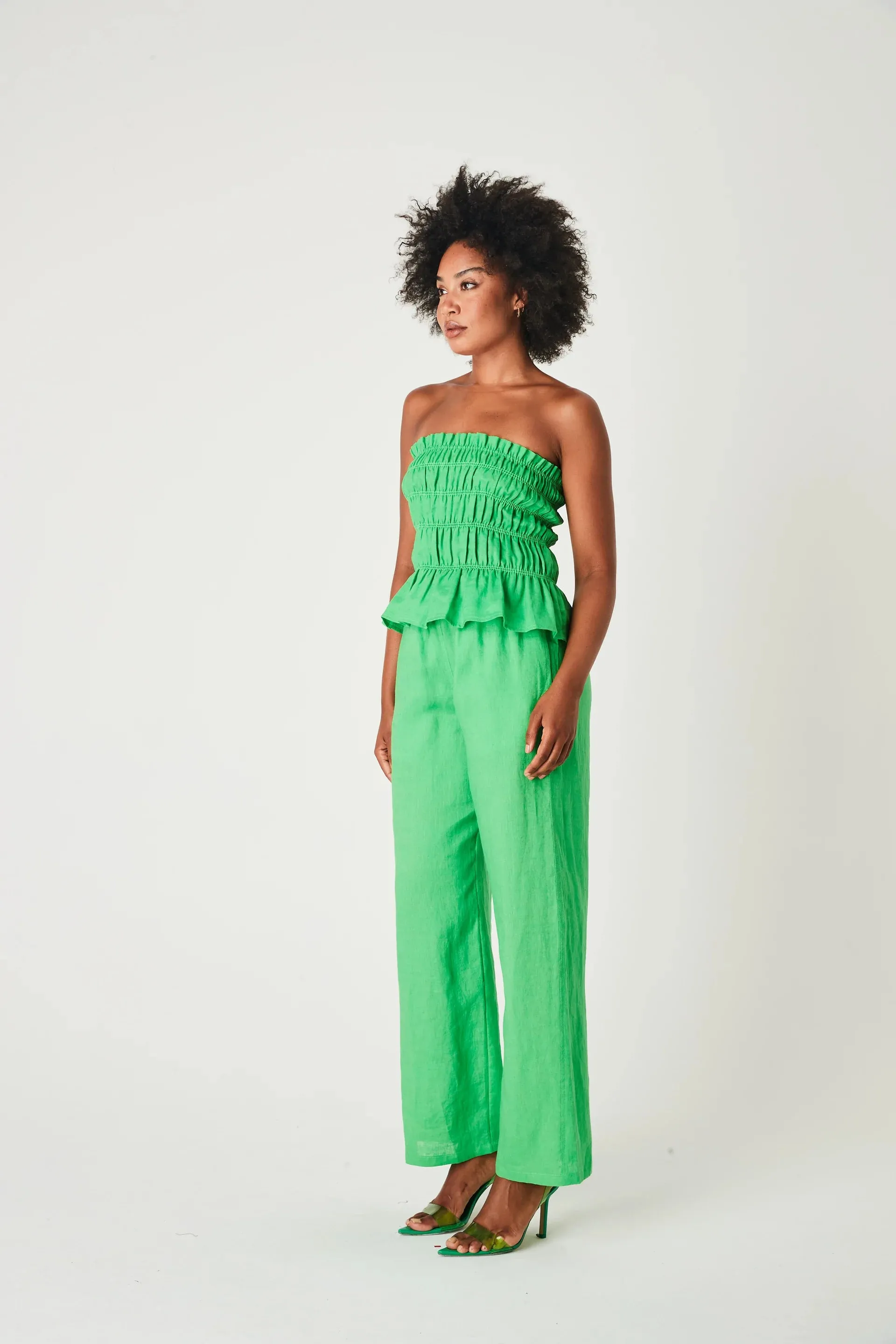 Linen Bodice- Green