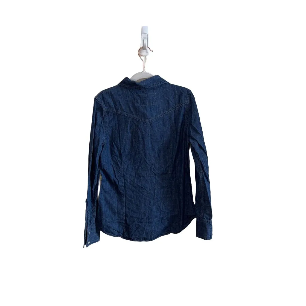 LS Collared Denim Button Up