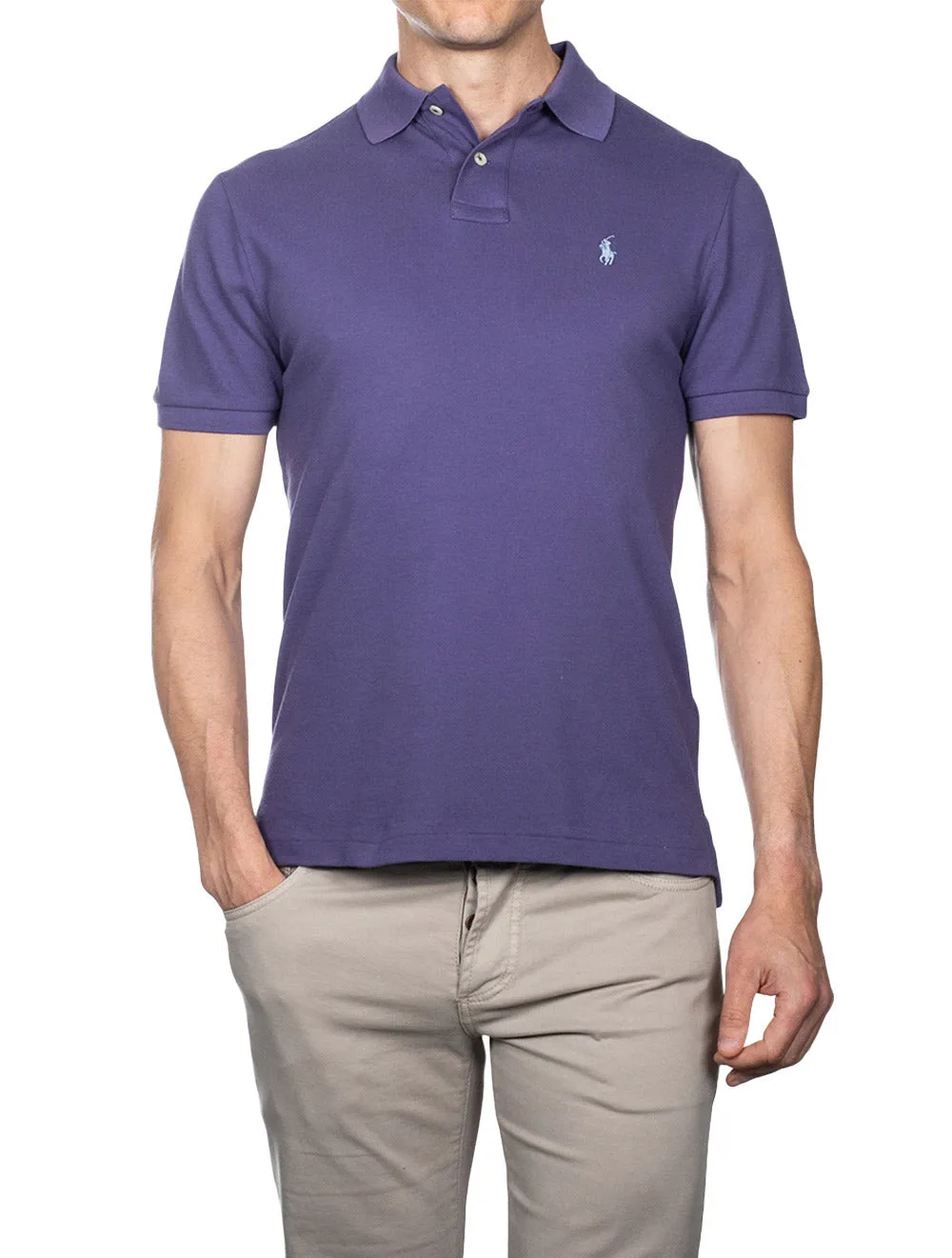 Mesh Polo Shirt Purple