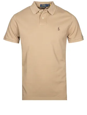 Mesh Polo Shirt Tan