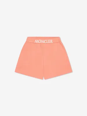 Moncler Enfant Baby Girls Logo Shorts in Orange