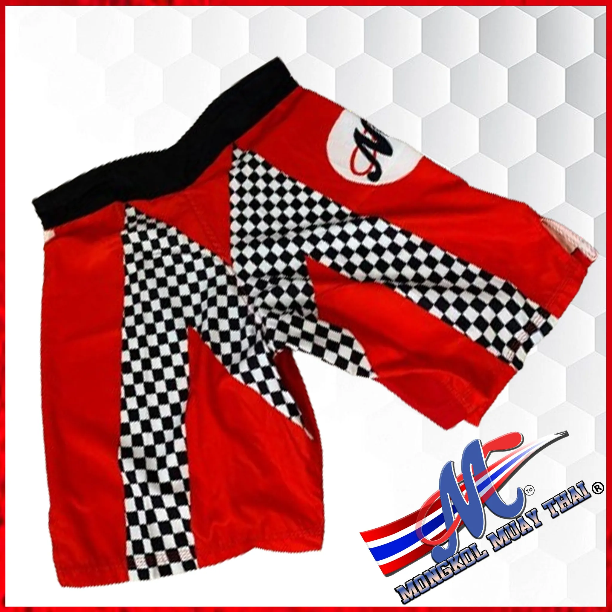 Mongkol MMA Shorts Red Chess  Men