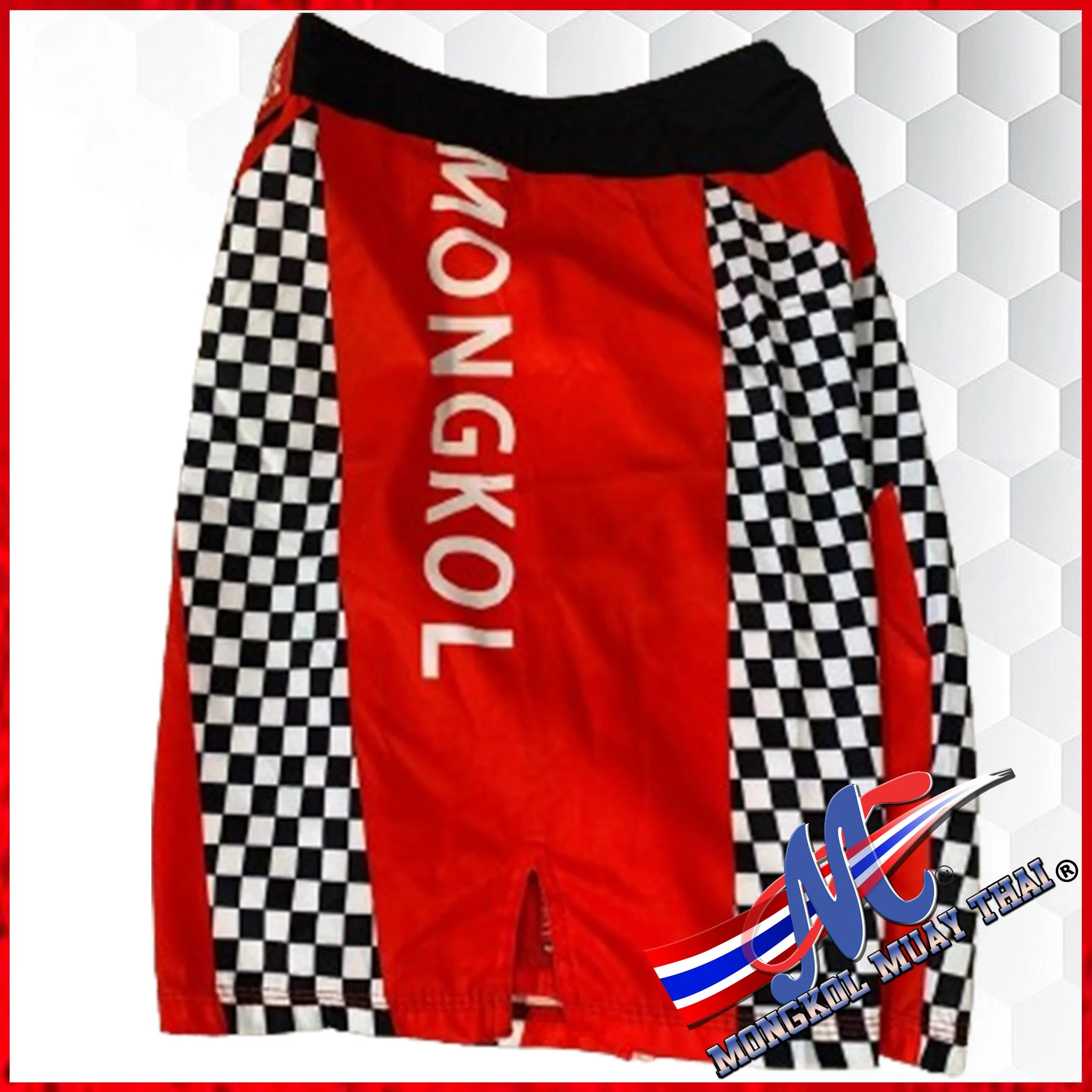 Mongkol MMA Shorts Red Chess  Men