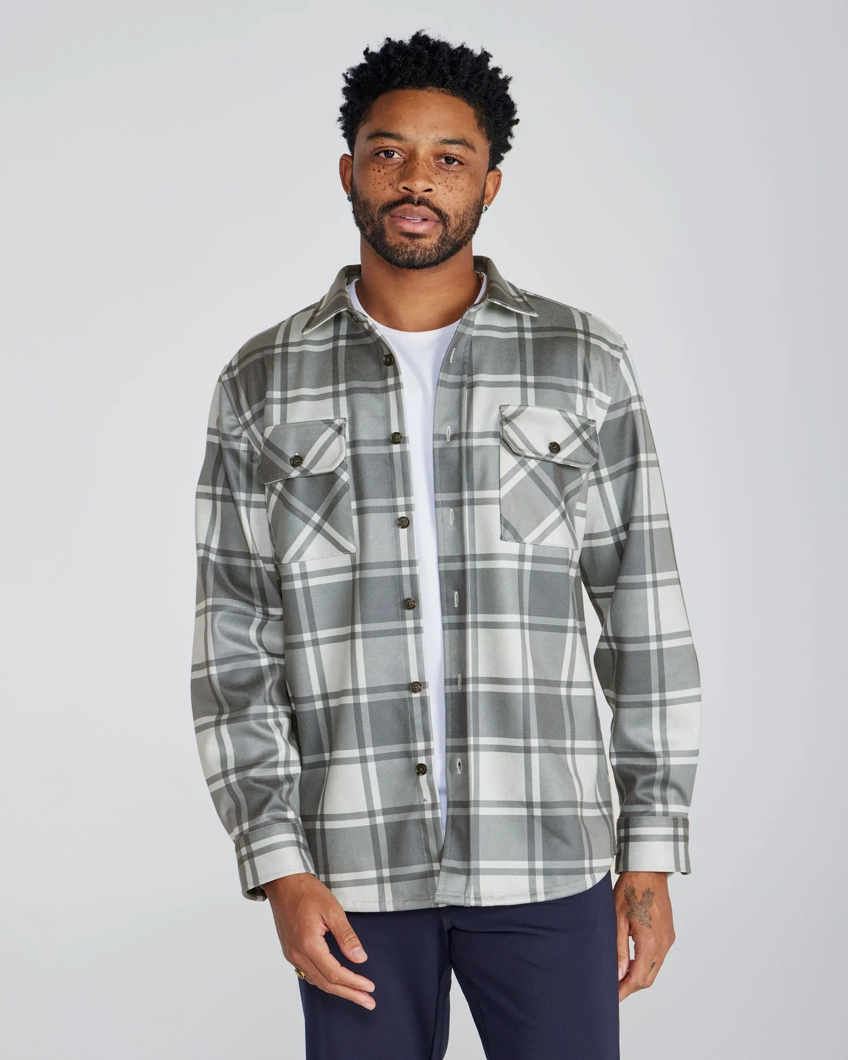 Plaid Coastal Overshirt (Size M)