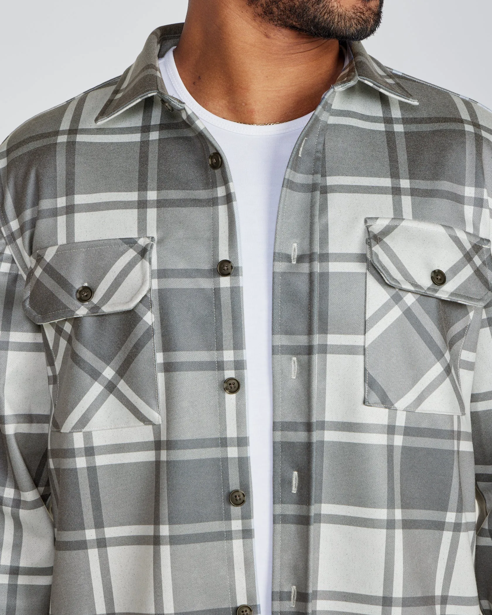 Plaid Coastal Overshirt (Size M)