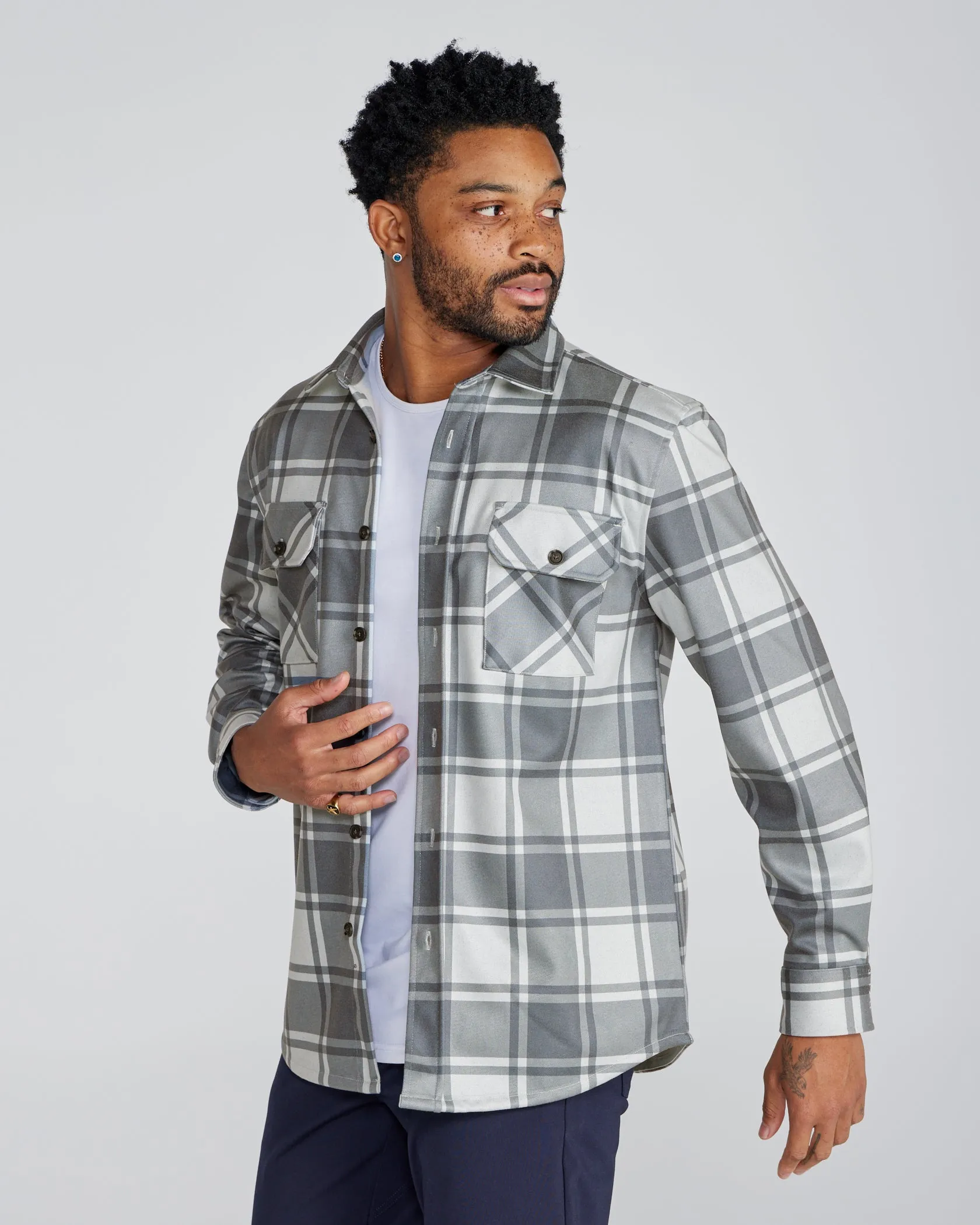 Plaid Coastal Overshirt (Size XXL)