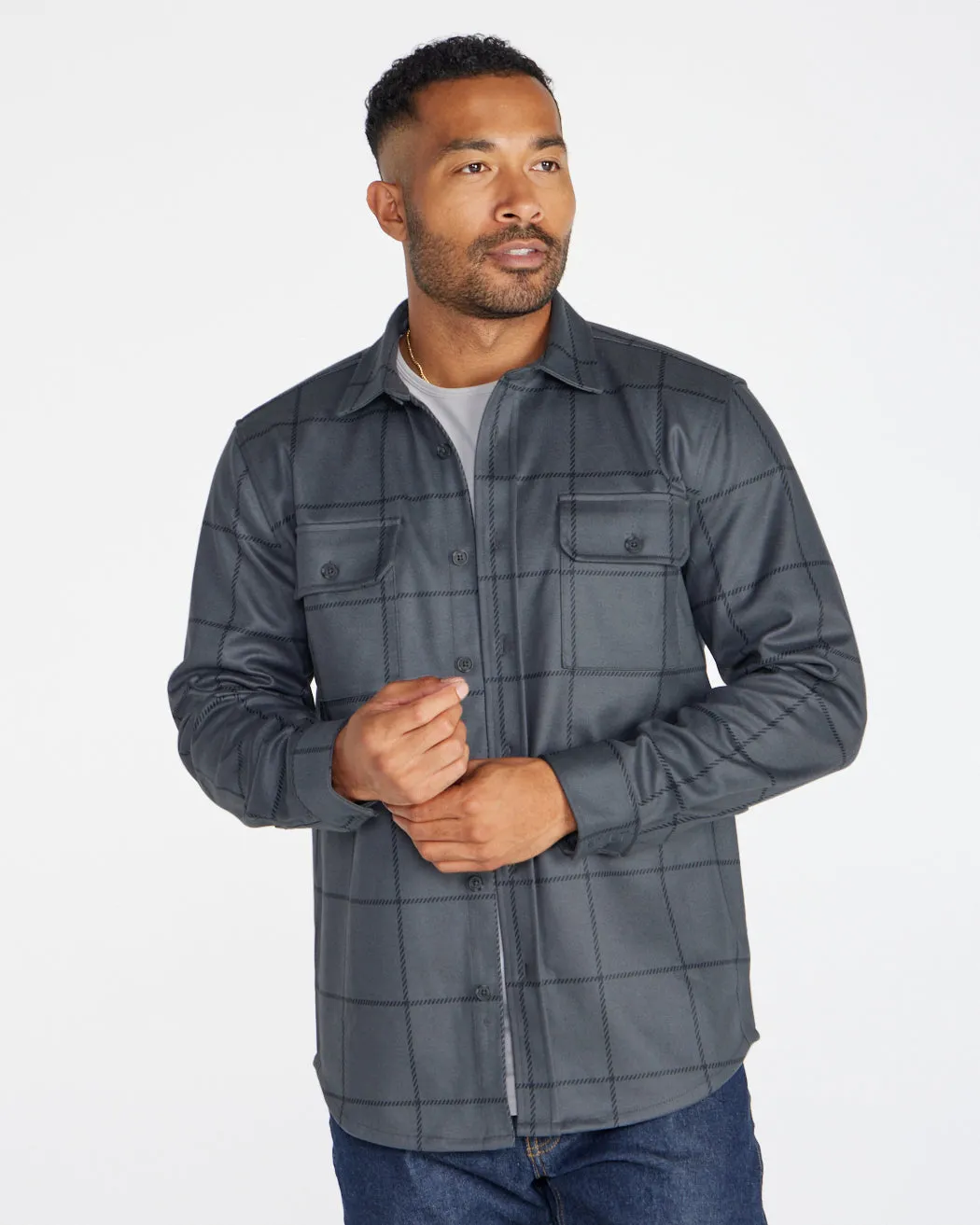 Plaid Coastal Overshirt (Size XXL)