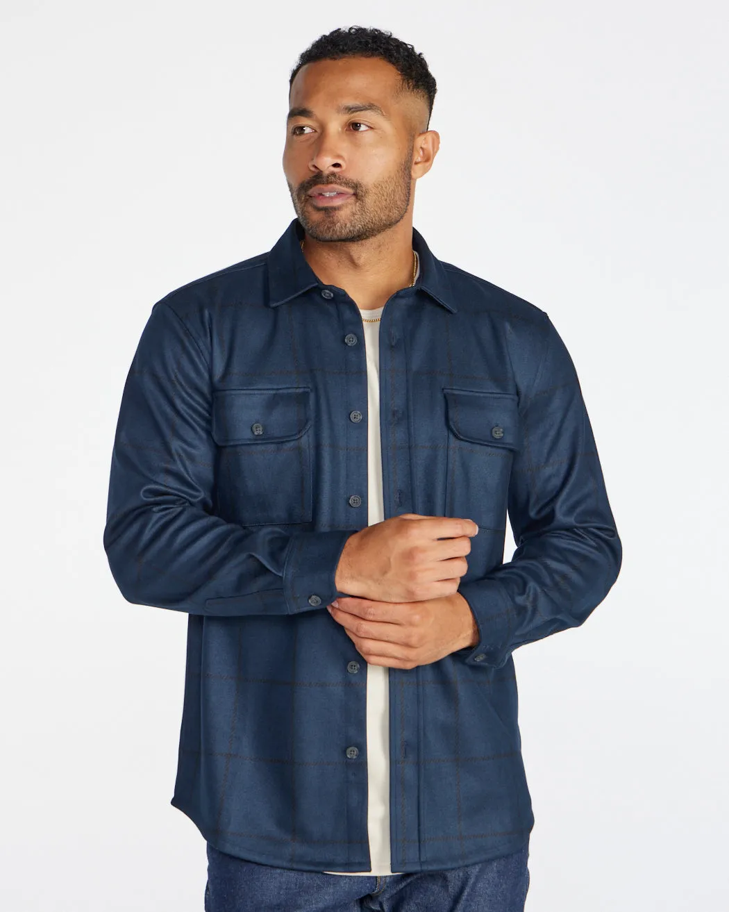 Plaid Coastal Overshirt (Size XXXL)