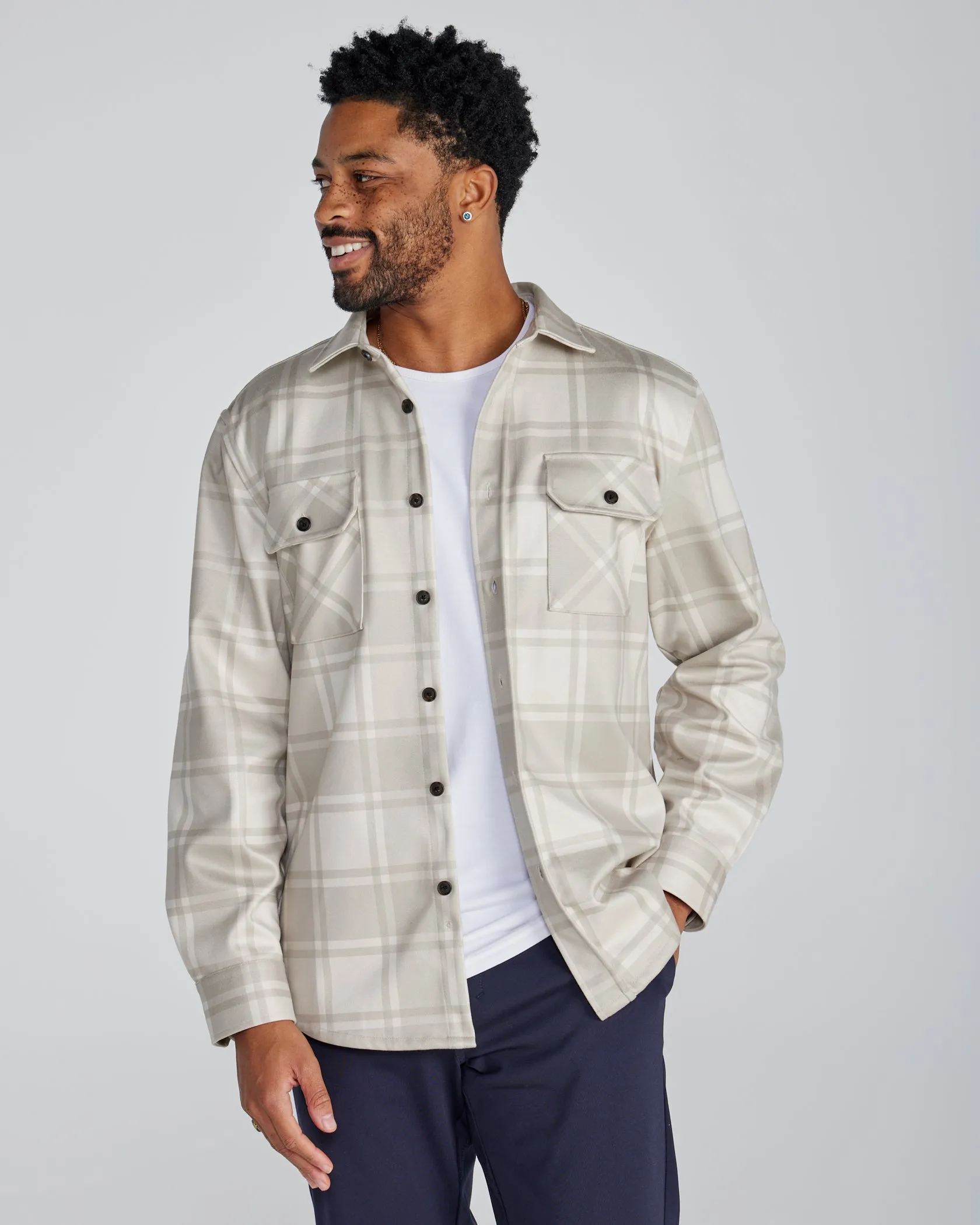 Plaid Coastal Overshirt (Size XXXL)