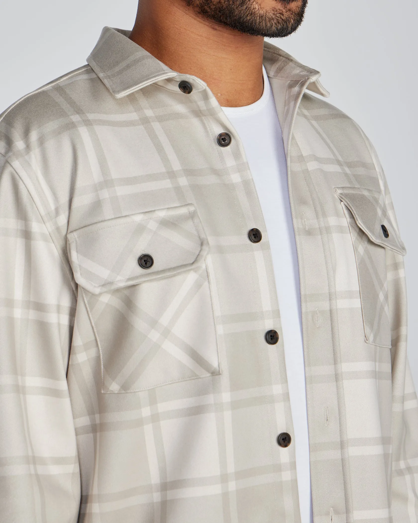 Plaid Coastal Overshirt (Size XXXL)