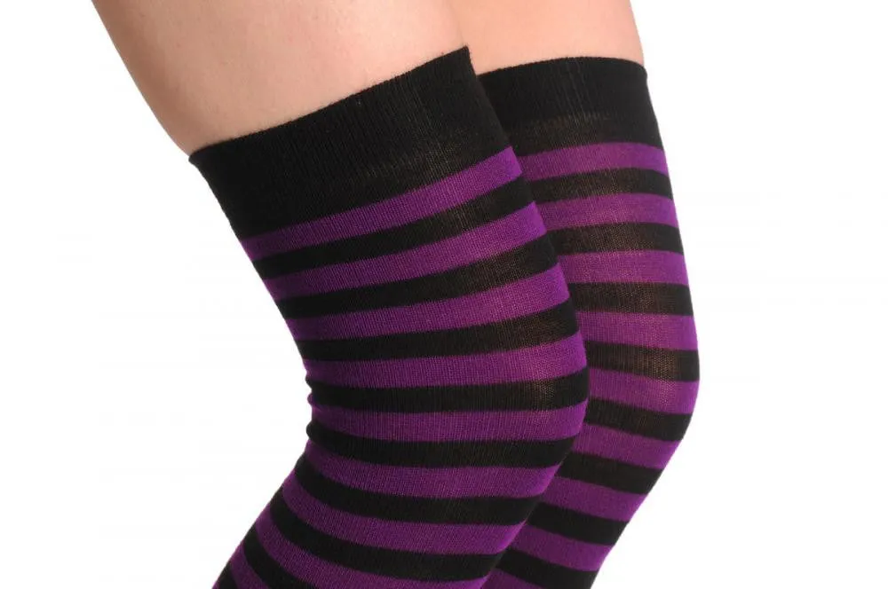 Purple & Black Stripes