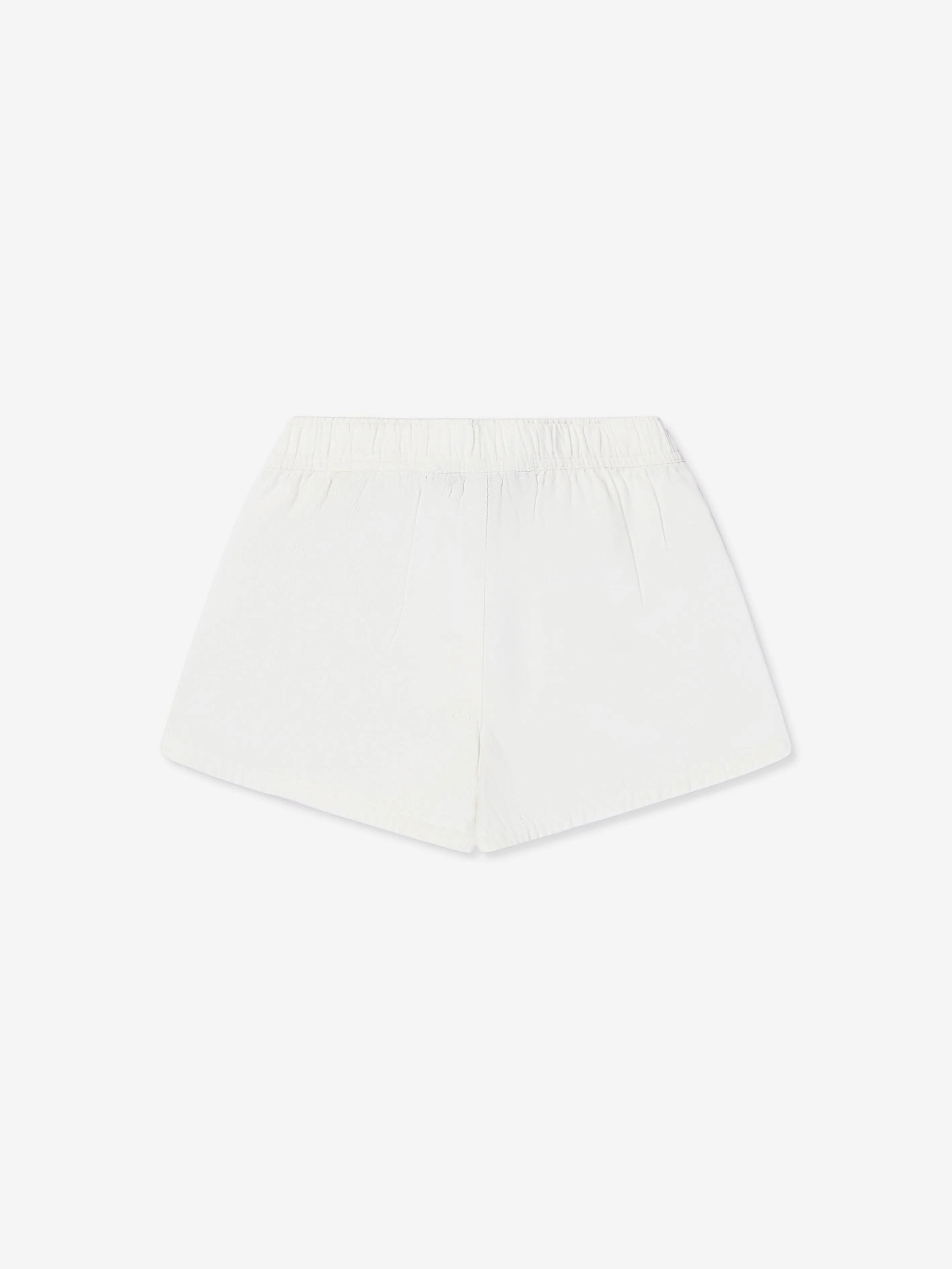 Ralph Lauren Girls Prepster Logo Shorts in Ivory