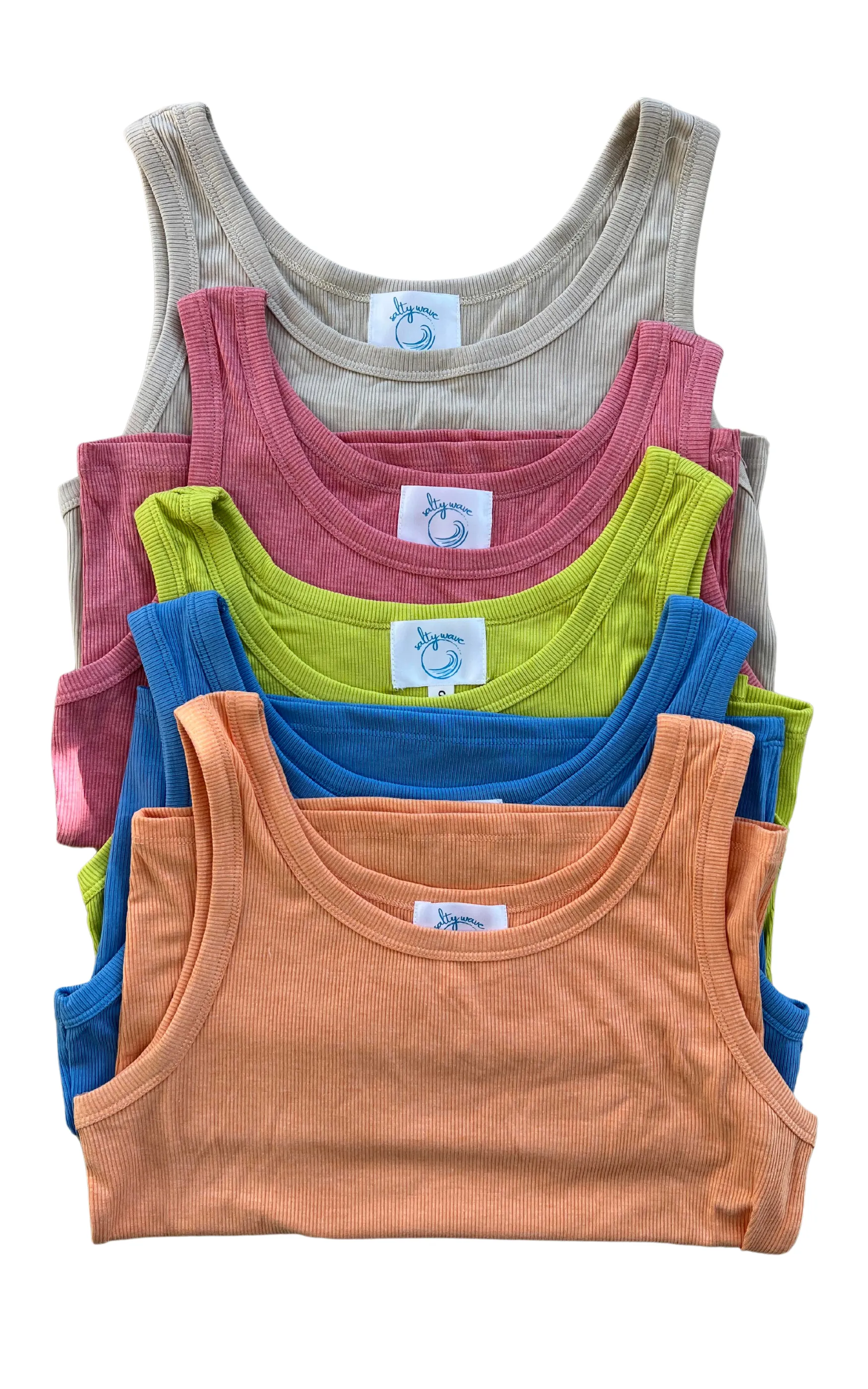 SALTY WAVE Hold Tight Tanks - Coastal Colors*