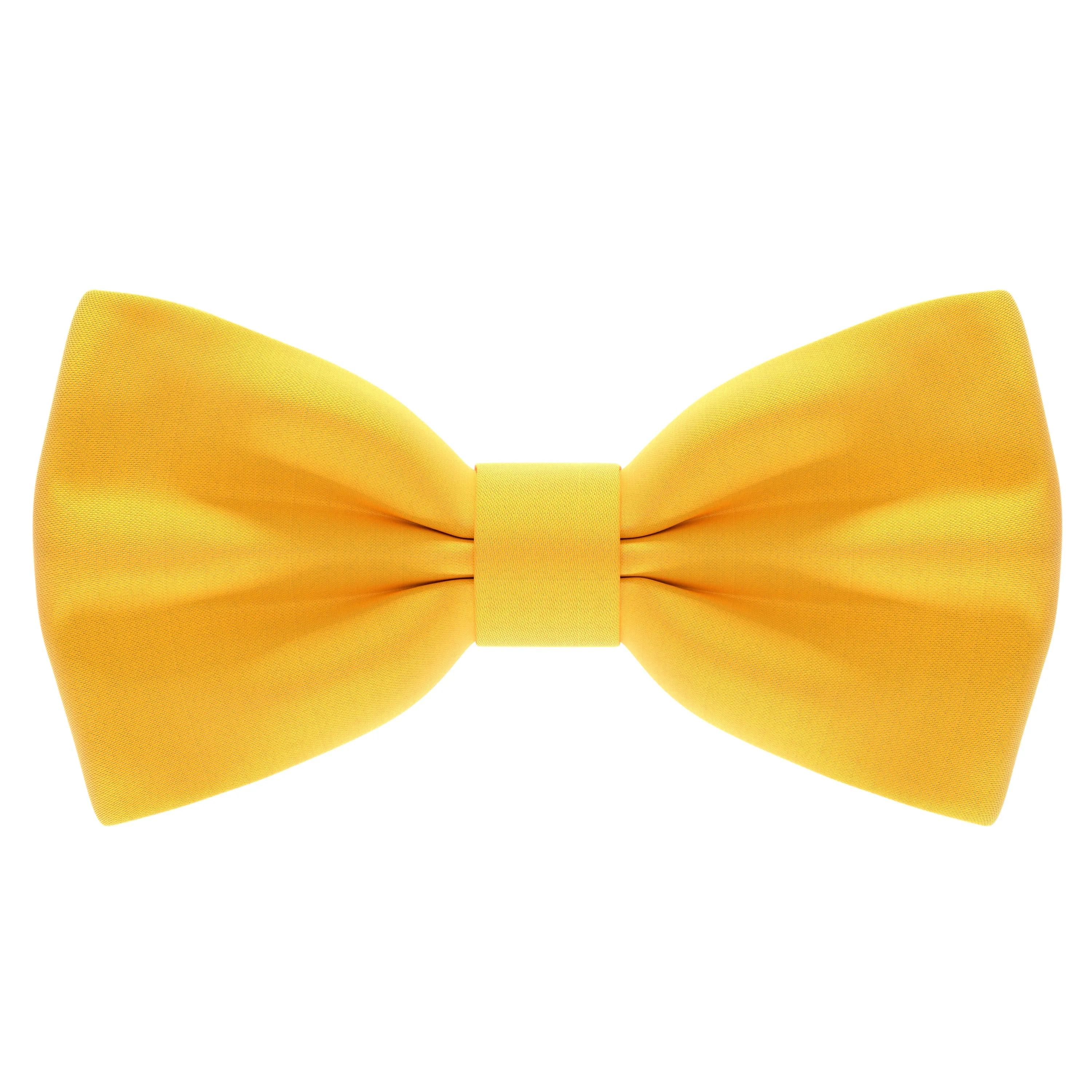 Satin Yellow Bow Tie