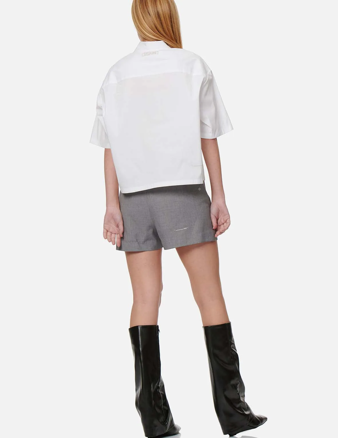 Seagull Tag Cropped Shirt