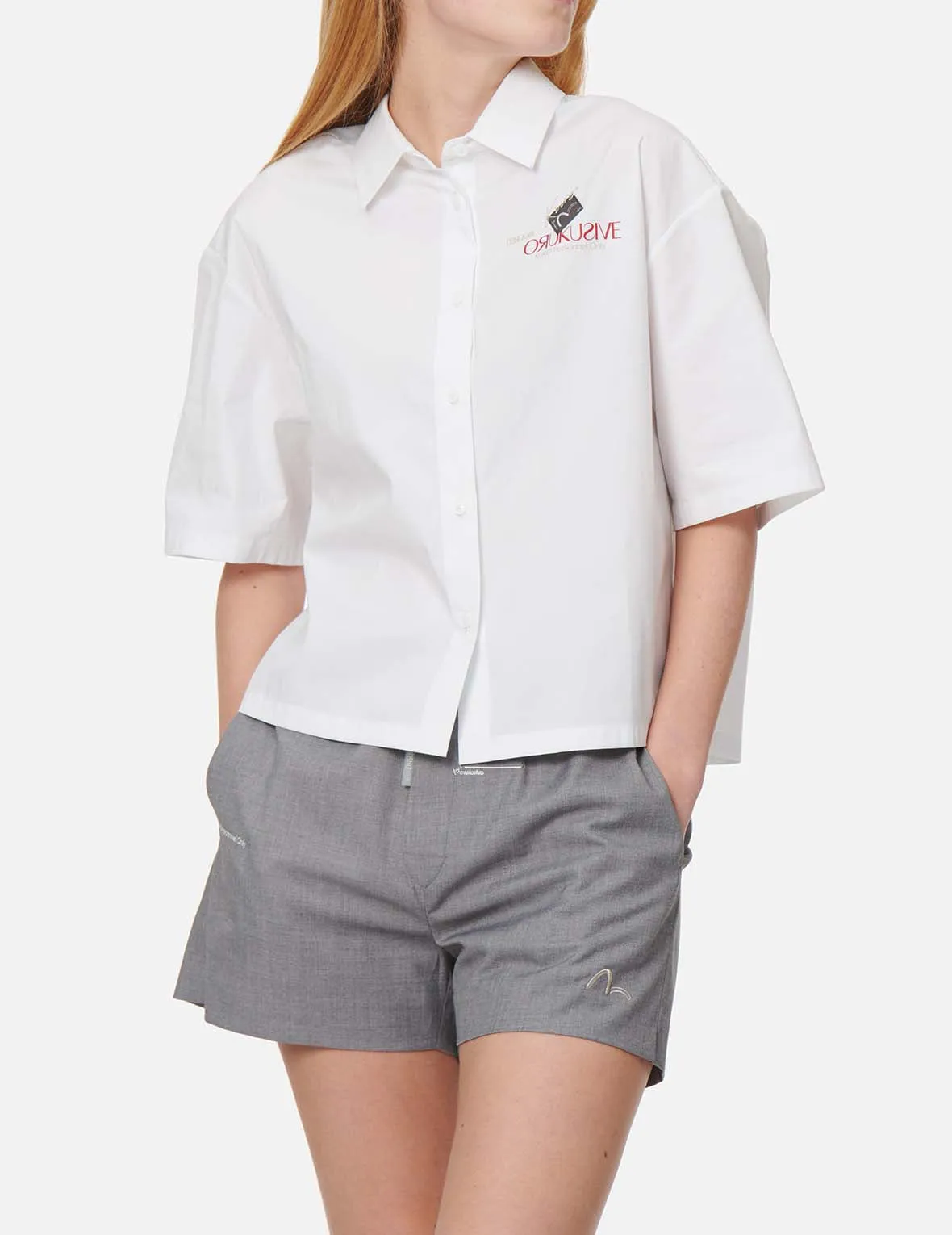 Seagull Tag Cropped Shirt