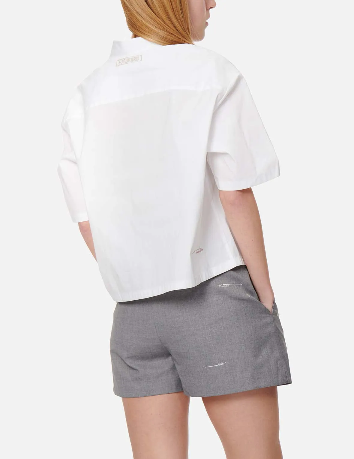 Seagull Tag Cropped Shirt