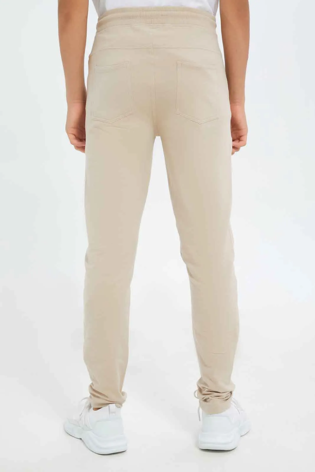 Senior Boys Beige Stretch Active Pant