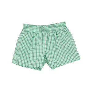 Sheffield Shorts - Kiawah Kelly Green Windowpane with Multicolor Stork