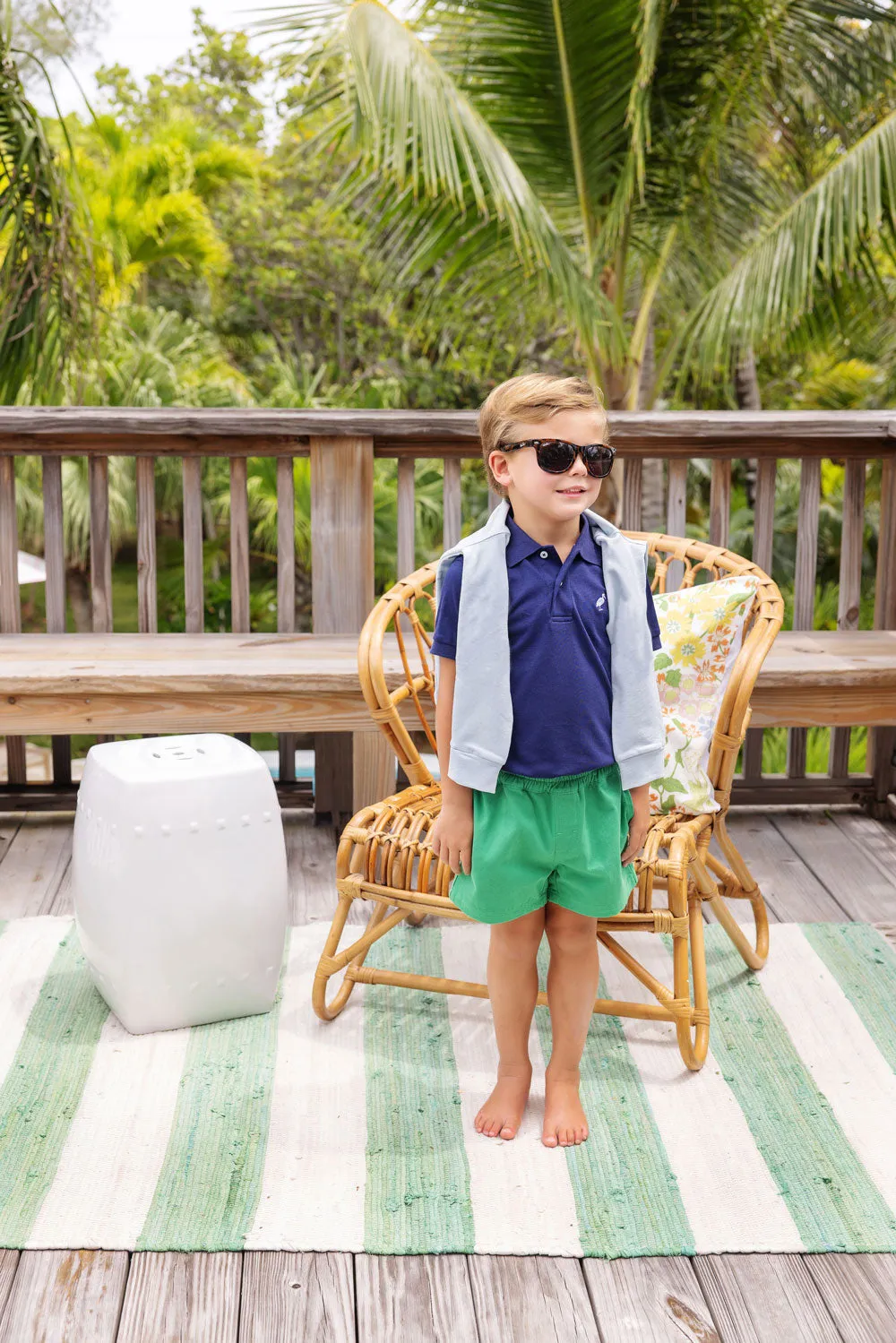 Sheffield Shorts - Kiawah Kelly Green with Multicolor Stork