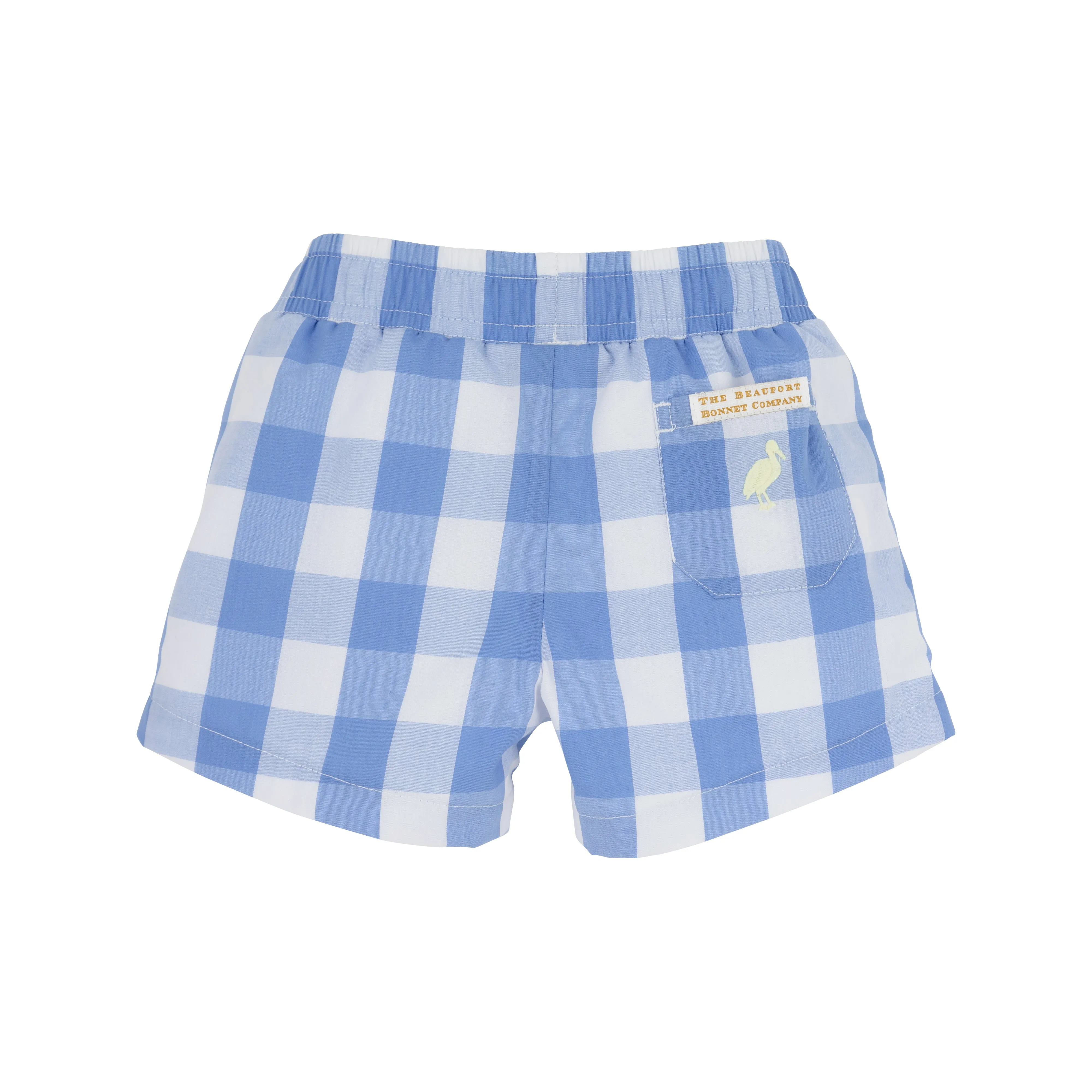 Sheffield Shorts - Park City Periwinkle Check with Bellport Butter Yellow Stork