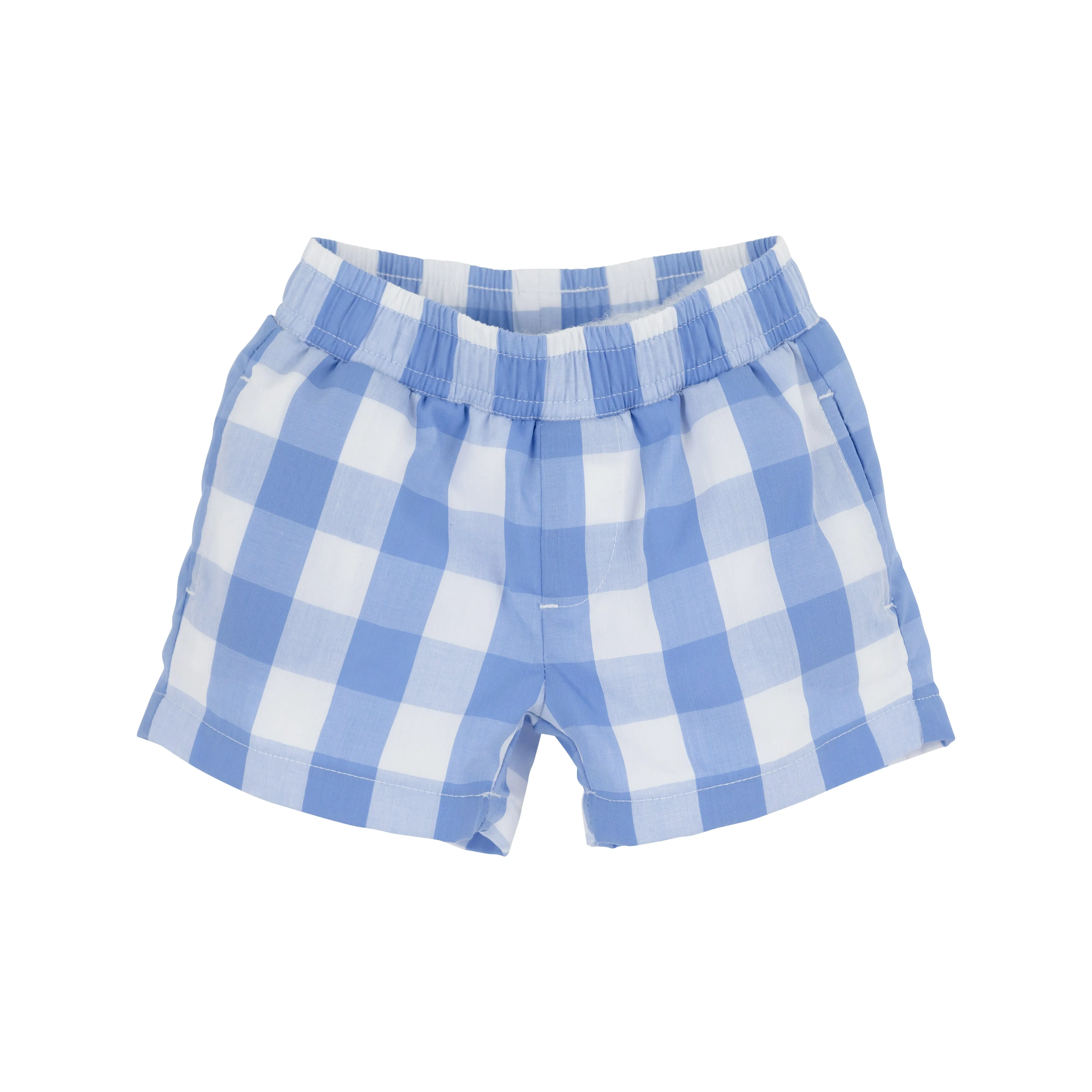 Sheffield Shorts - Park City Periwinkle Check with Bellport Butter Yellow Stork